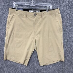 BKE Hybrid Athletic fit  Khaki Shorts Men's size 34 34x11 tan